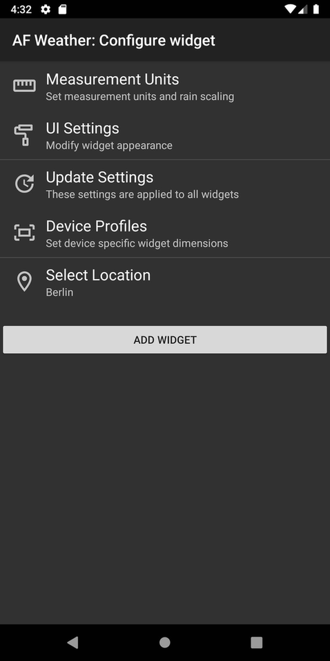AF Weather Widget screenshot