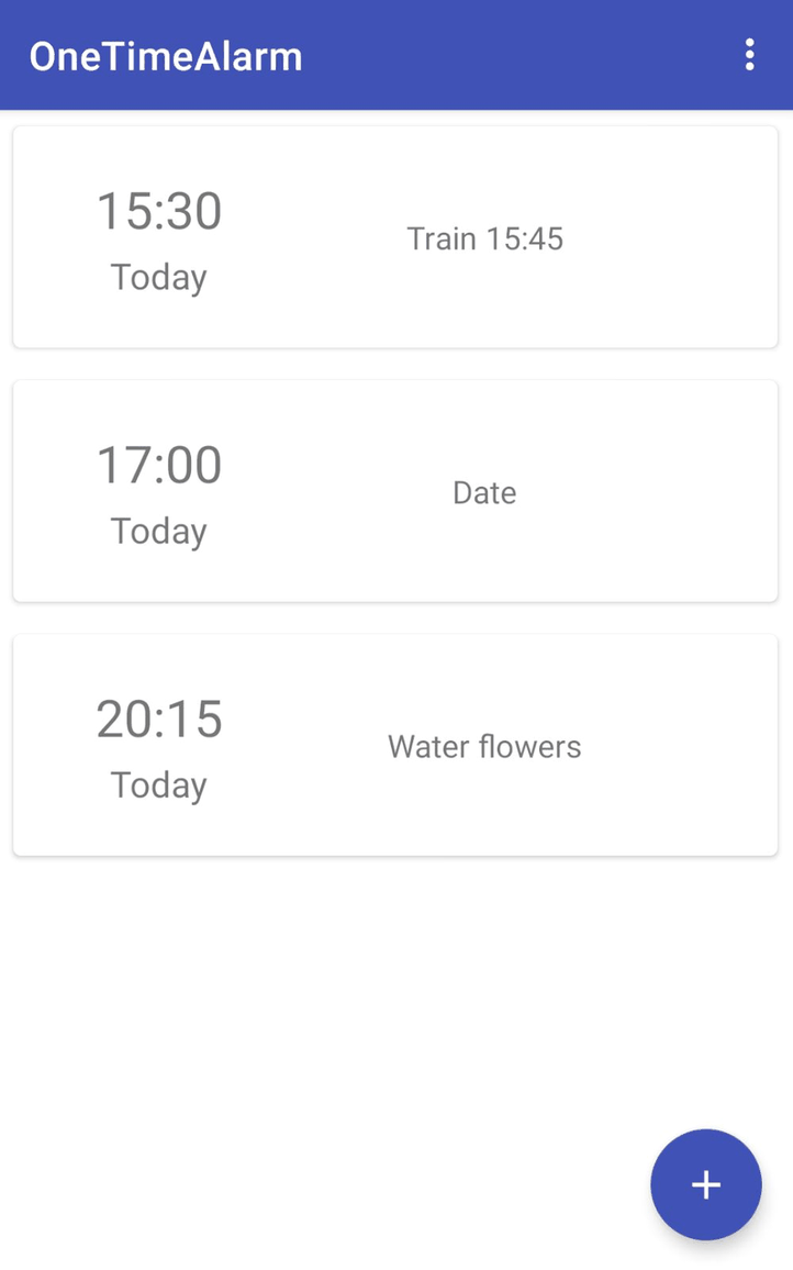 OneTimeAlarm screenshot