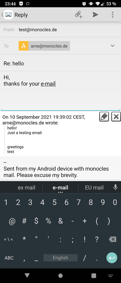 mail screenshot