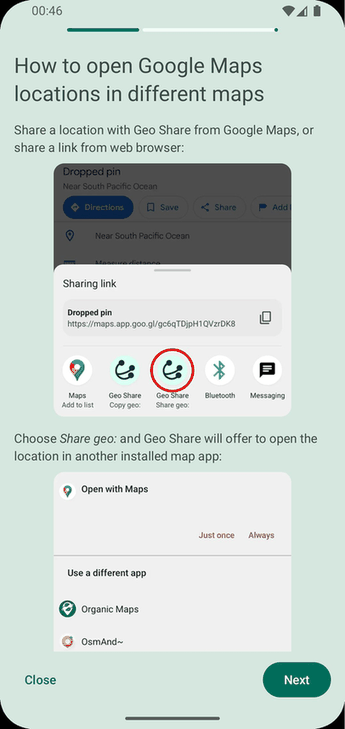 Geo Share screenshot