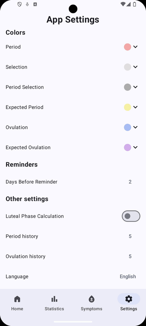 Mensinator screenshot