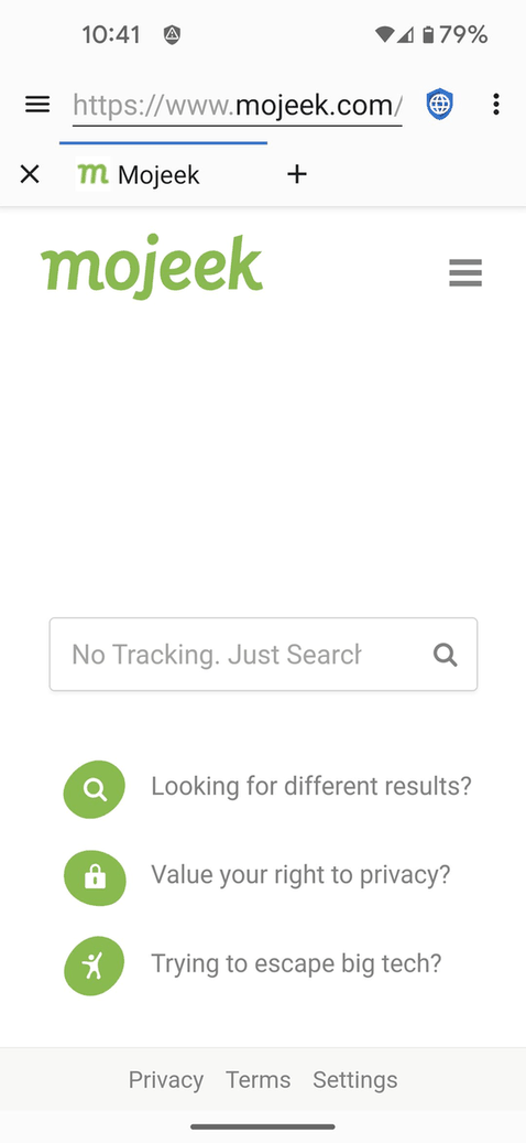 Privacy Browser screenshot