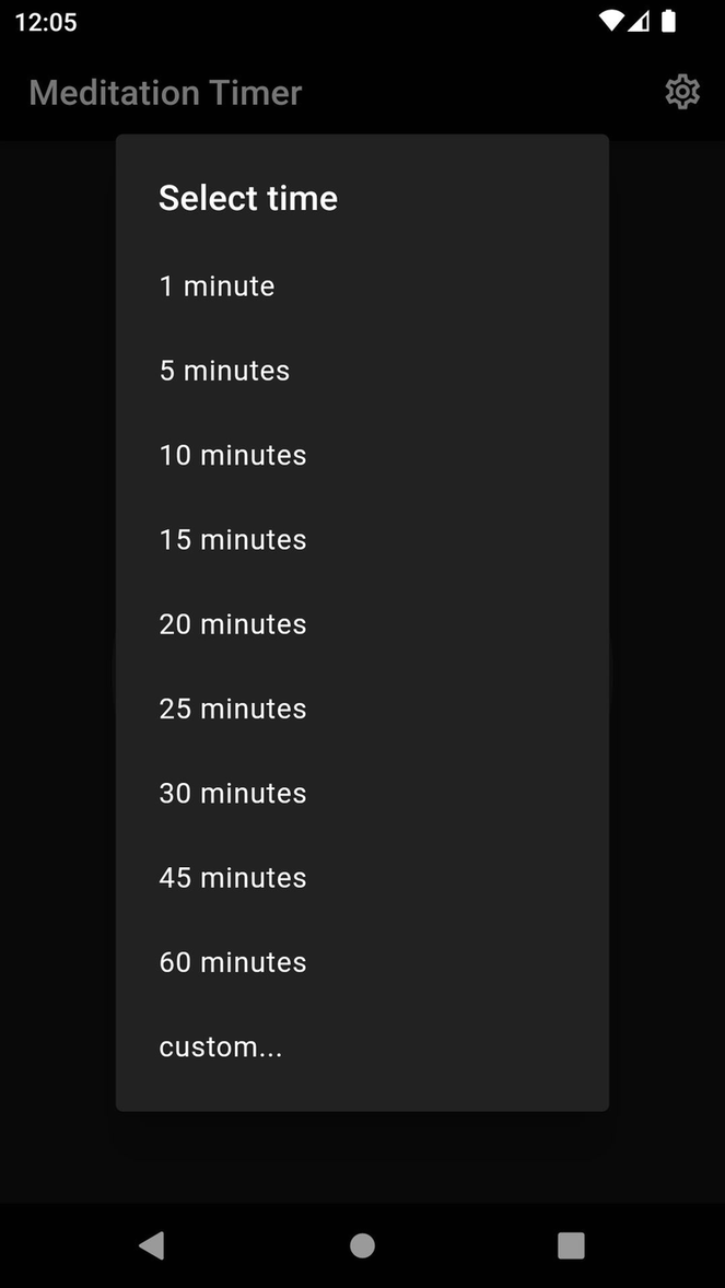 Meditation screenshot