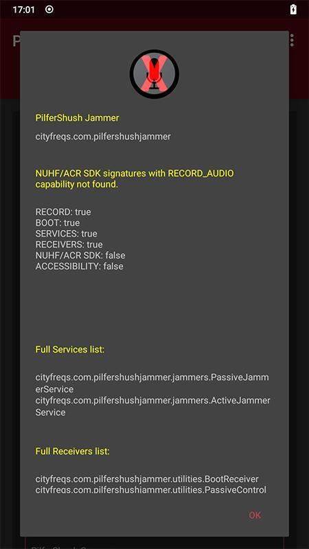 PilferShush Jammer screenshot