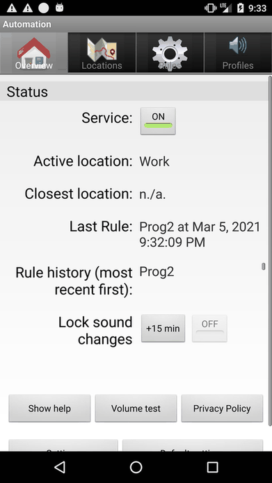 Automation screenshot