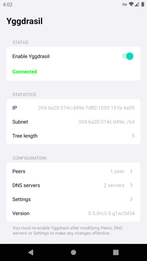 Yggdrasil screenshot