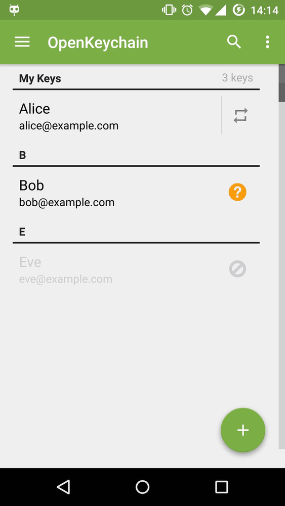 OpenKeychain: Easy PGP screenshot