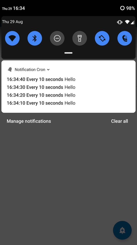 Notification Cron screenshot