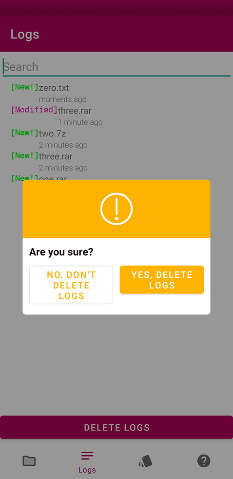 Folderlogs screenshot