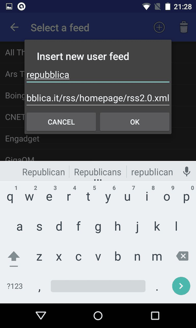 News Reader screenshot