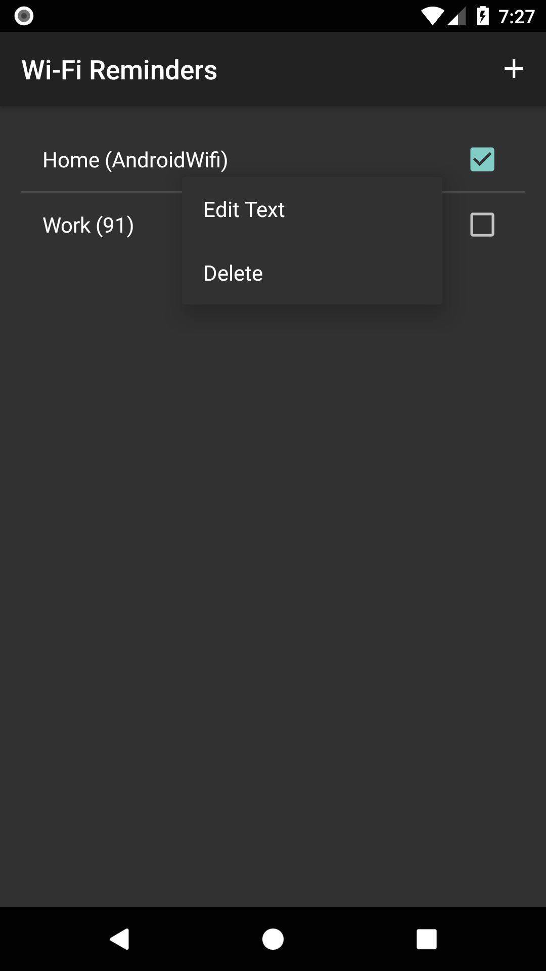 Wi-Fi Reminders screenshot