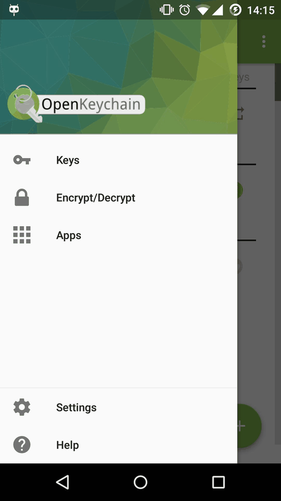 OpenKeychain: Easy PGP screenshot