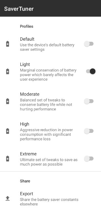 SaverTuner screenshot