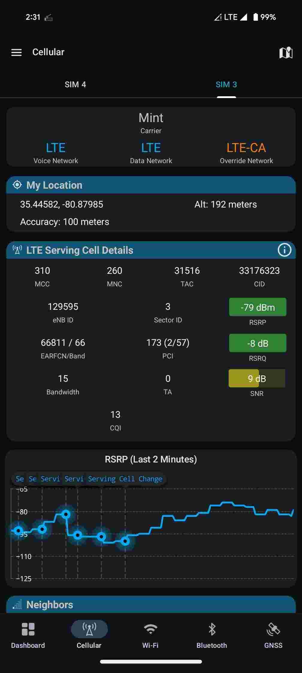 Network Survey screenshot