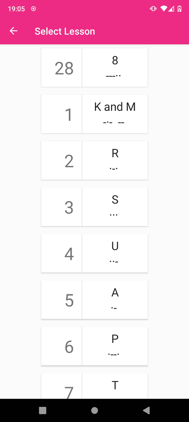 Morse Trainer screenshot