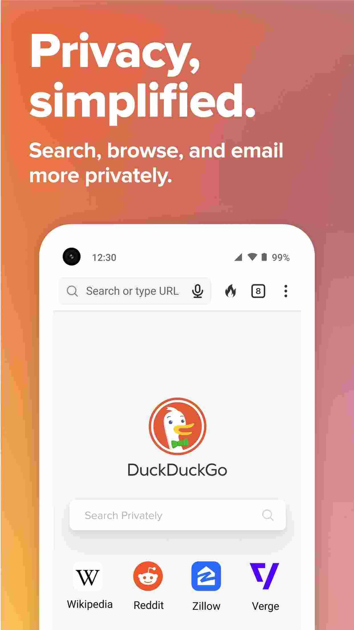 DuckDuckGo Privacy Browser screenshot