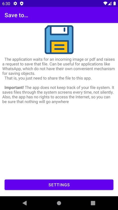 SaveTo… screenshot