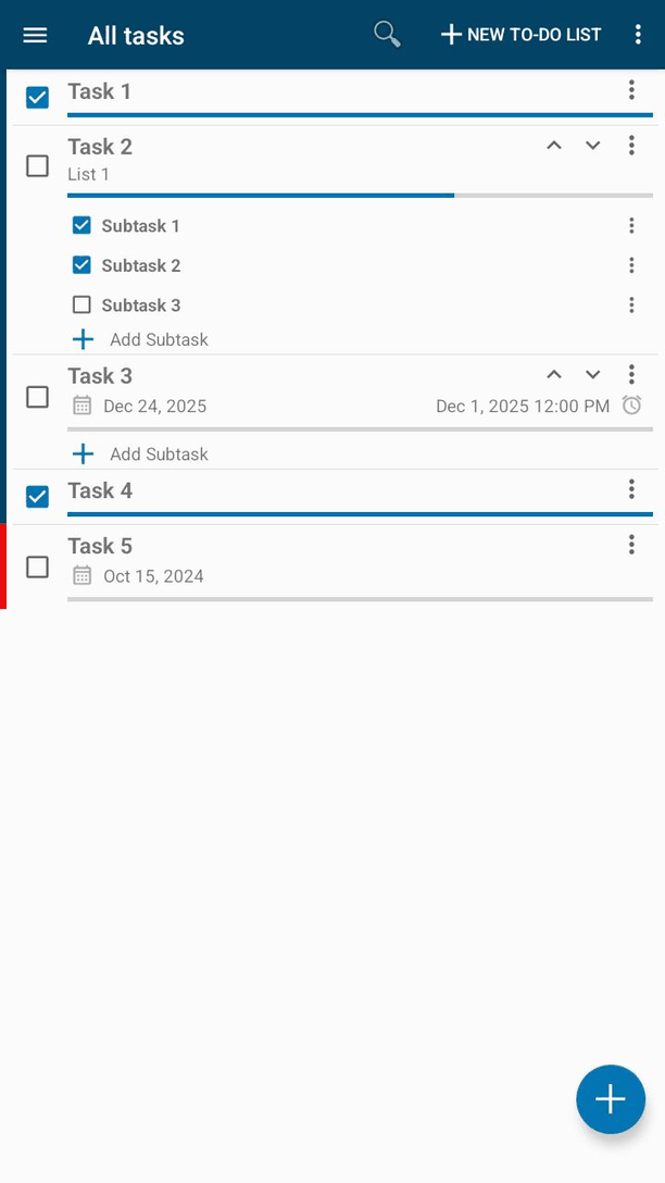 Todo List (PFA) screenshot