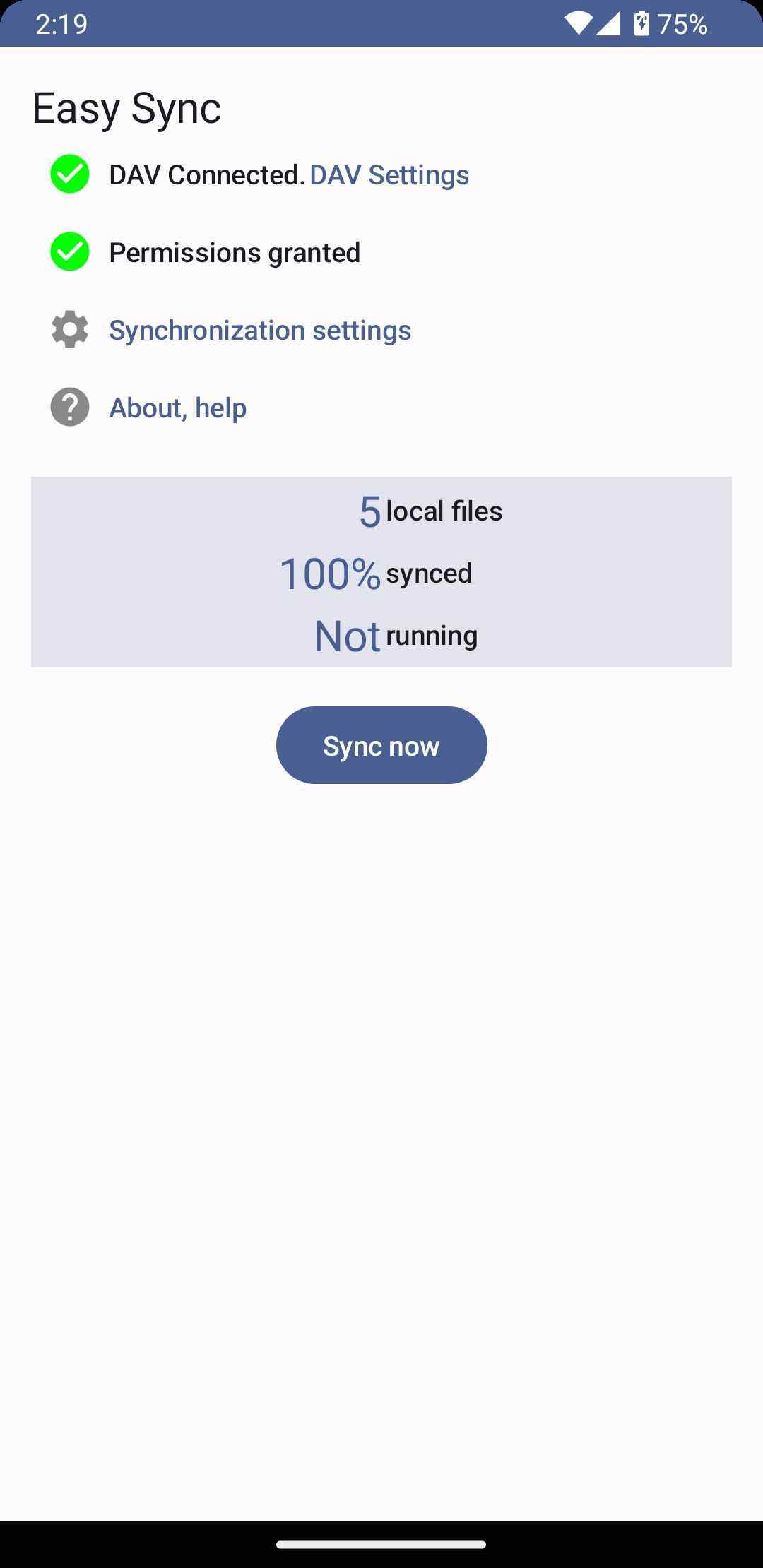 EasySync screenshot