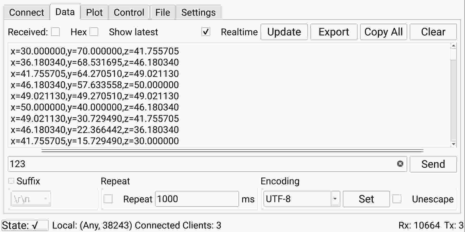 SerialTest screenshot