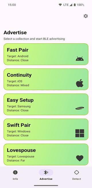 Bluetooth LE Spam screenshot