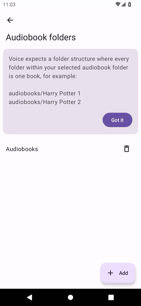 Voice Audiobook Player screenshot