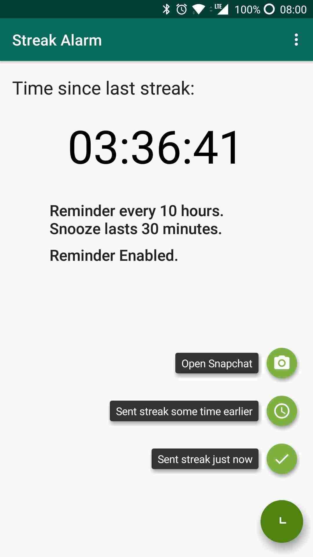 Streak Alarm for Snapchat (Streak Reminder) screenshot