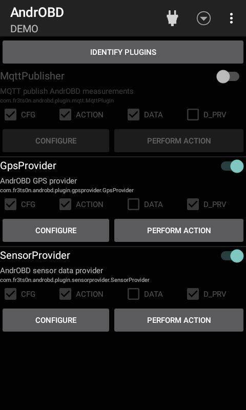 AndrOBD MQTTPublisher screenshot