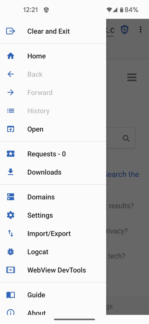 Privacy Browser screenshot