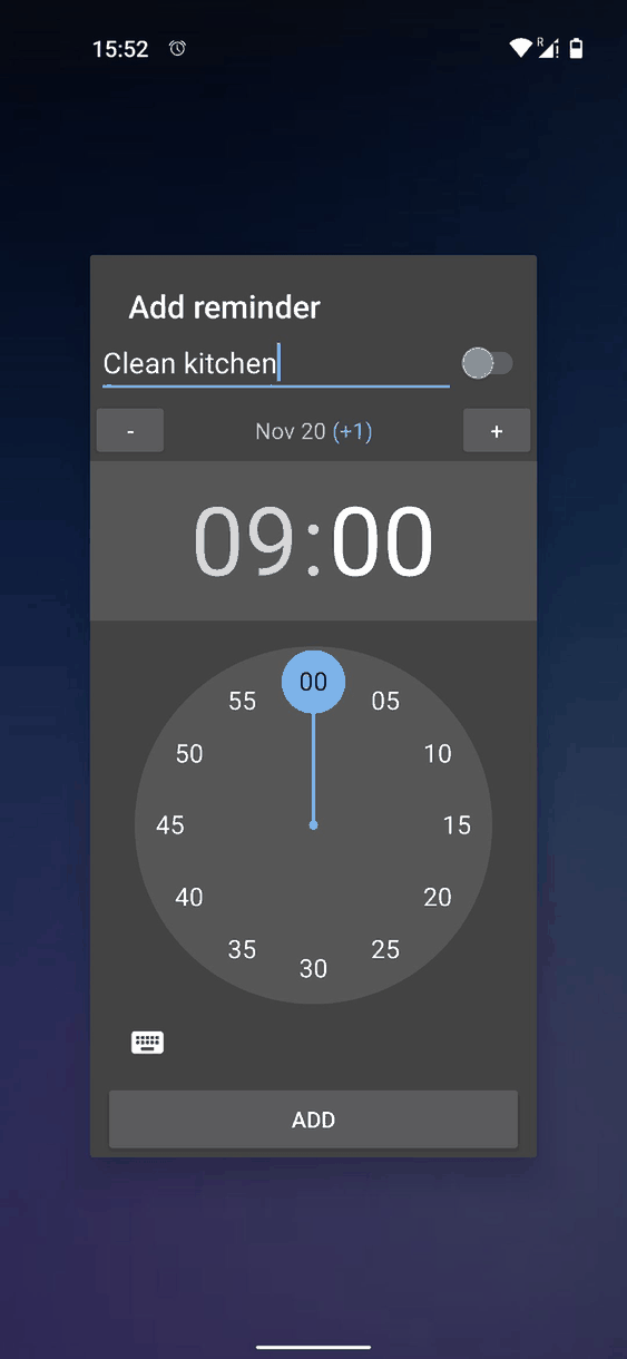 SimpleReminder screenshot