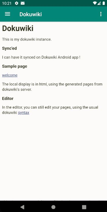 Dokuwiki Android screenshot