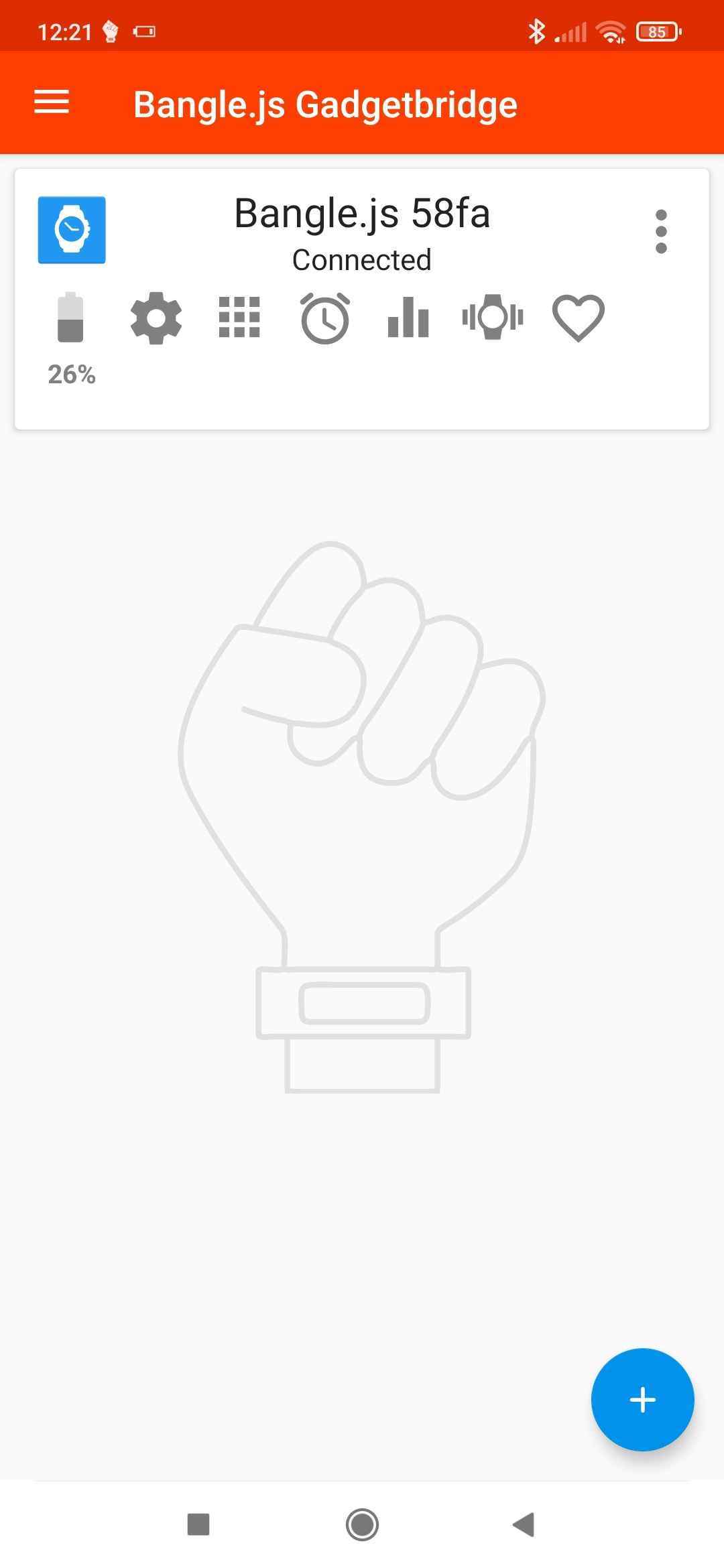 Bangle.js Gadgetbridge screenshot