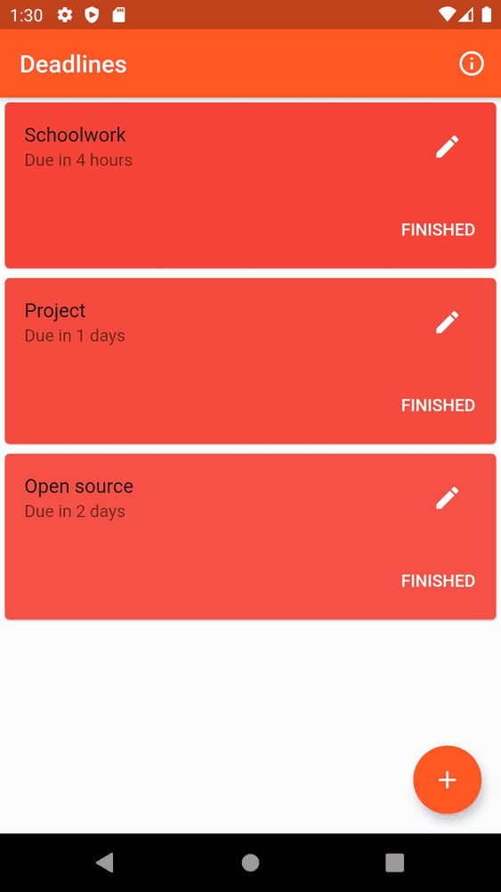 Deadlines screenshot