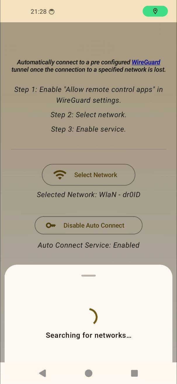 WG Auto Connect screenshot
