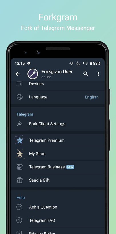 Forkgram screenshot
