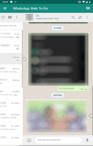WhatsApp Web To Go screenshot
