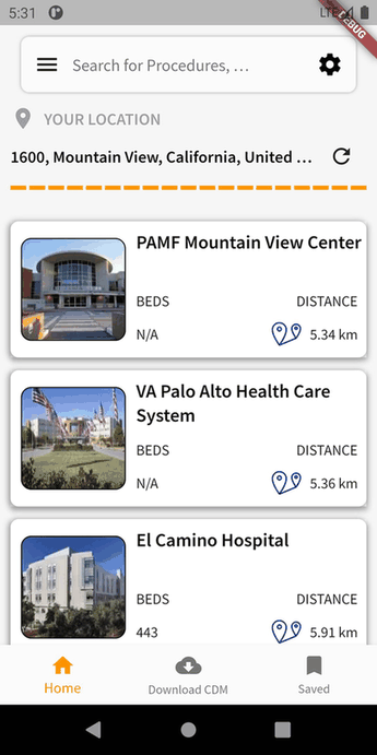 LibreHealth Cost Of Care Explorer screenshot