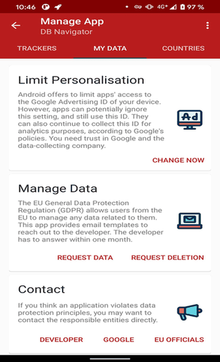 TrackerControl screenshot