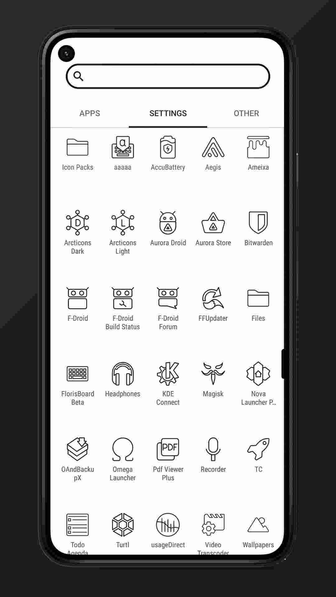 Arcticons Black screenshot