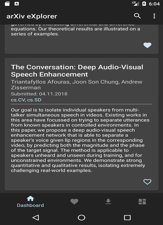 arXiv eXplorer screenshot