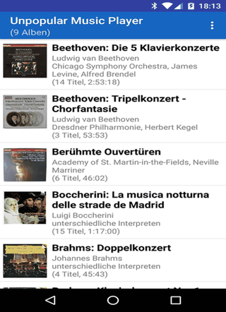 Unpopular Music Player screenshot