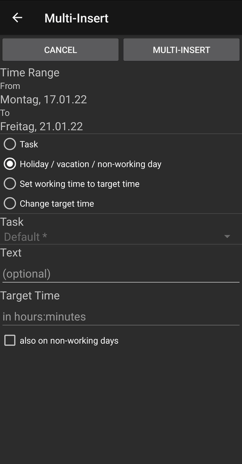 Track Work Time screenshot