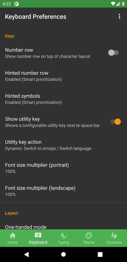 FlorisBoard screenshot