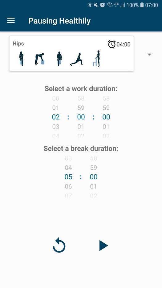 Pausing Healthily screenshot