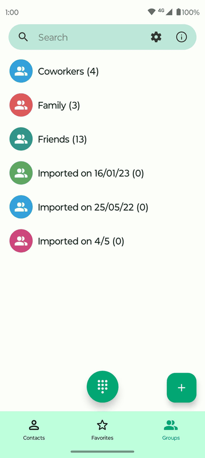 Fossify Contacts screenshot