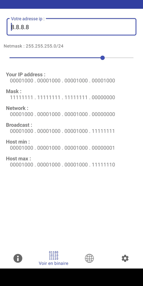 IPCalc Android screenshot