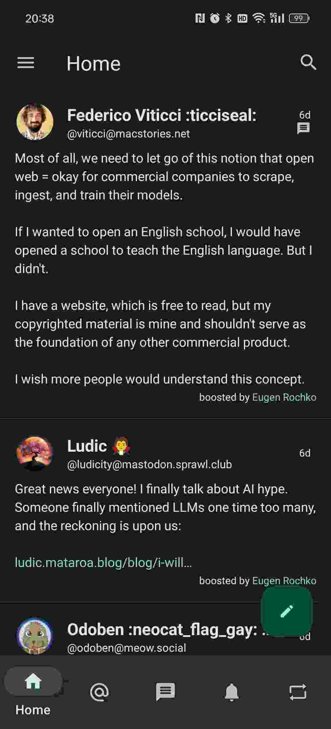 FocusMastodon screenshot