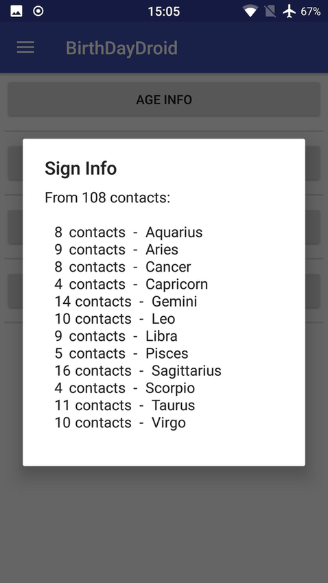 BirthDayDroid screenshot