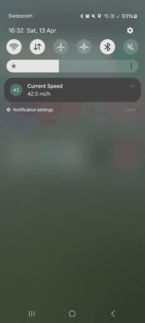 Status Bar Speedometer screenshot