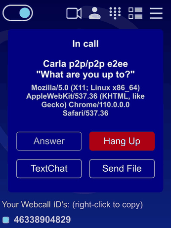 WebCall screenshot